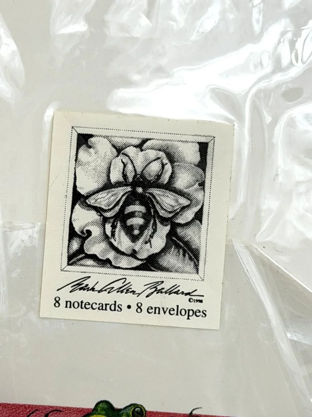 Vintage Mark Allen Ballard 1998 Butterfly Floral Notecard Set